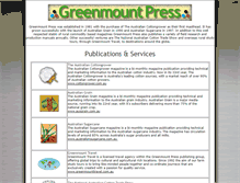 Tablet Screenshot of greenmountpress.com.au